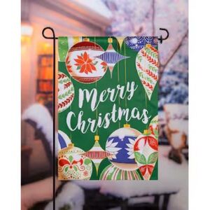Merry Christmas Ornaments Garden Flag